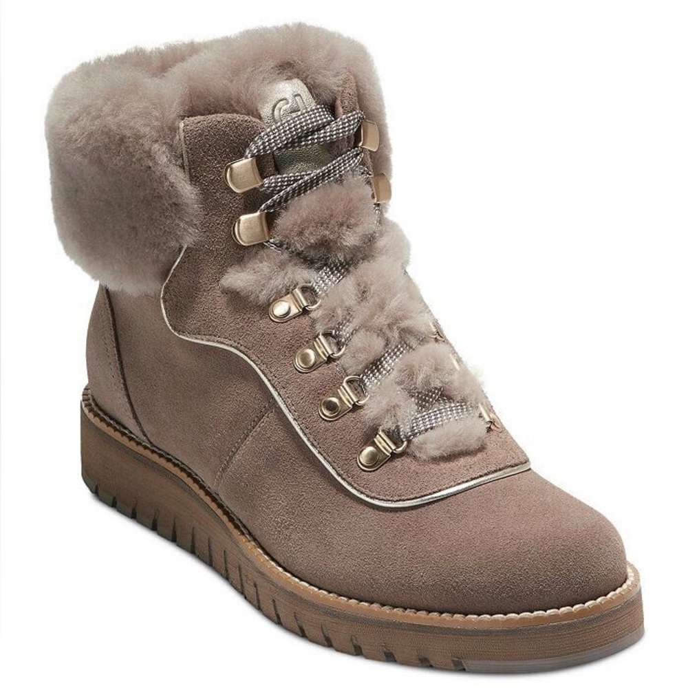 COLE HAAN ZeroGrand Explore Upstate Waterproof
Shearling Hiking Boot 10 brown - Picture 1 of 11